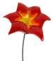 Preview: Zauberhafter Gartenstecker Glasblume rot ca. 100 cm - Gartendekoration